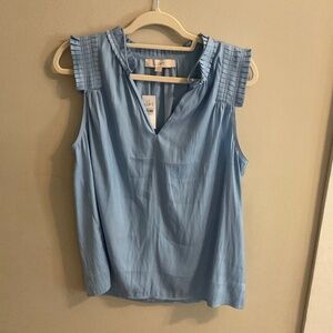 Blue Silk Top from Loft - NWT